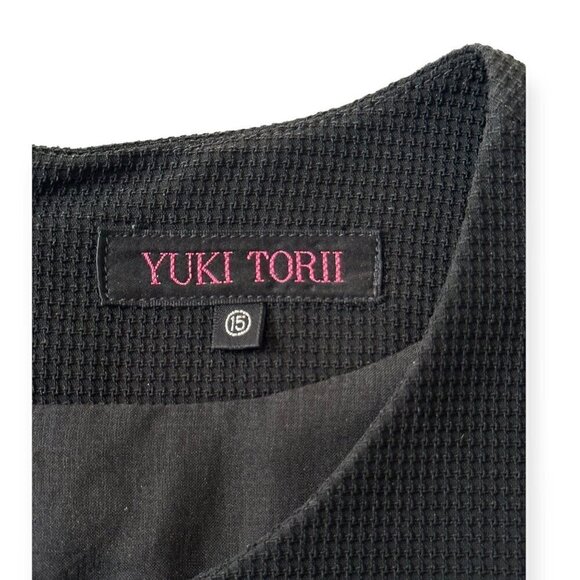 Yuki Torii (Japanese Designer) Black Midi Dress, Size 15 (Japanese) - Picture 13 of 16